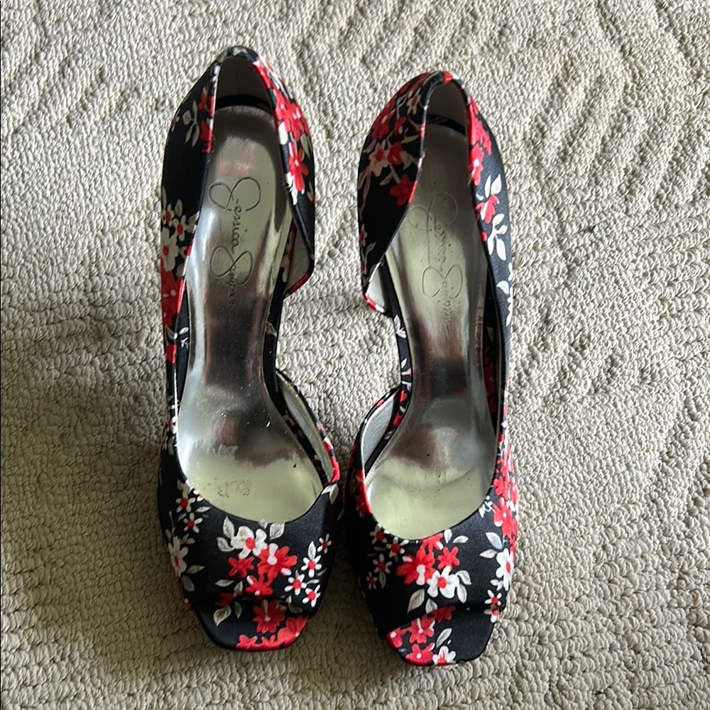 Jessica Simpson Red and Black Heels